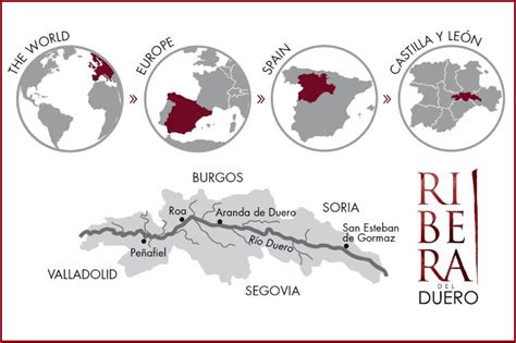 Mapa de la Ribera del Duero destacando Moradillo de Roa