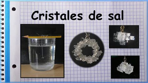 Cristales de sal en un vaso