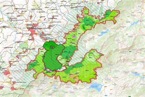 Mapa de la Sierra de Guadarrama destacando Ortigosa del Monte
