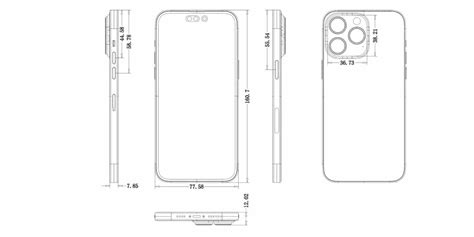 Planos CAD del iPhone 13 Pro Max