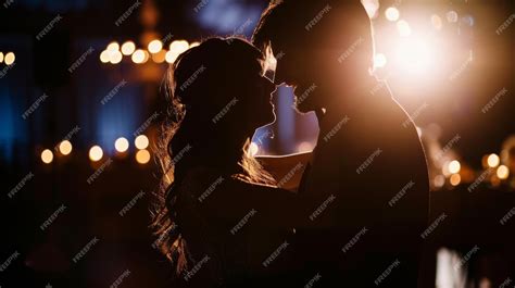 Pareja compartiendo un momento romántico y tomándose una foto.