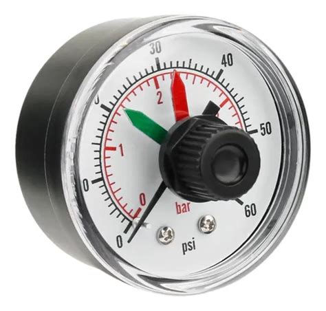 Manómetro de piscina con dial de colores