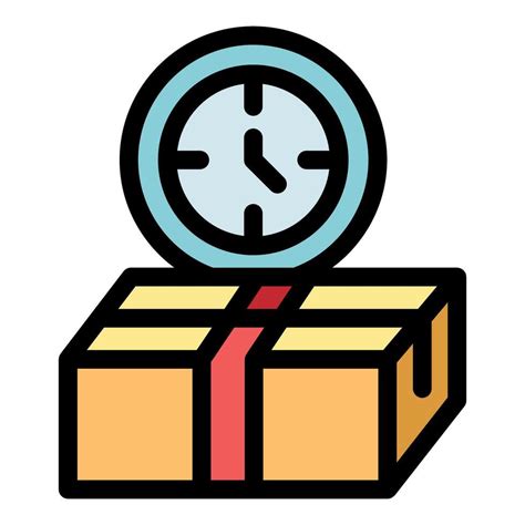 Icono de una caja con un reloj, representando envío rápido