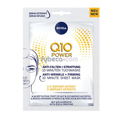 Imagen de un envase de mascarilla facial Q10