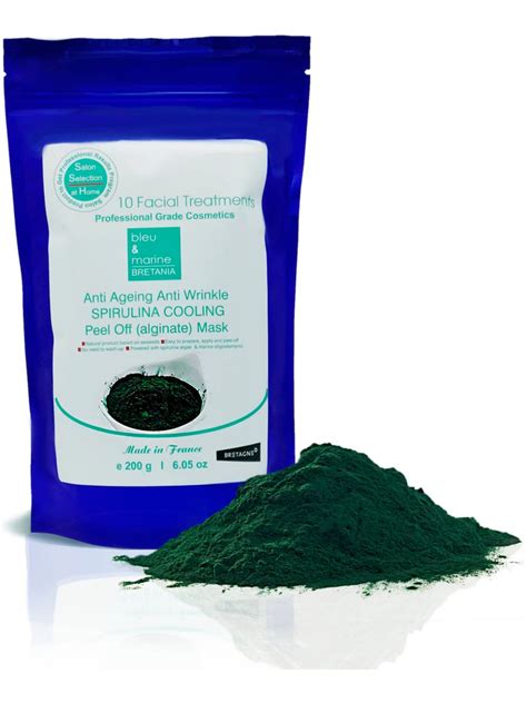 Ingredientes para una mascarilla de espirulina