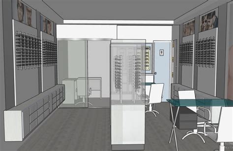 Interior de una óptica moderna