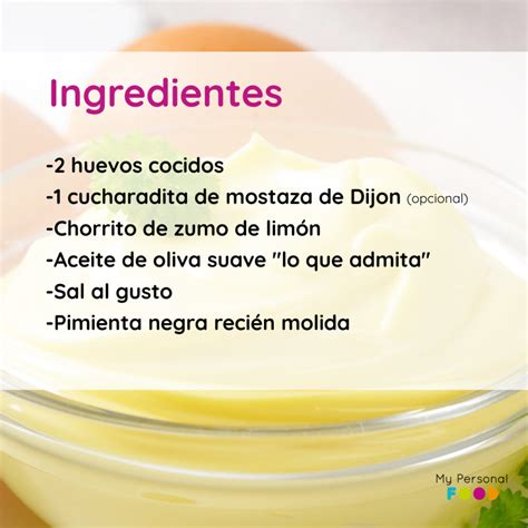 Ingredientes de mayonesa