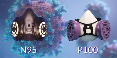 comparativa visual de mascarillas N95 y P100