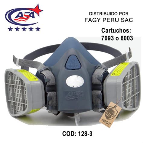 Respirador de media cara con cartucho filtrante