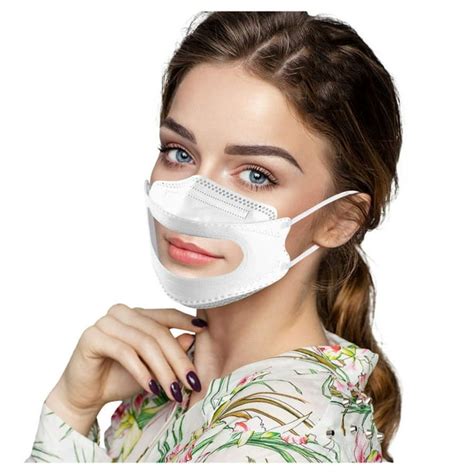 Mascarilla transparente con panel visible