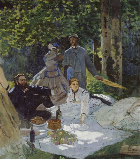 Detalle de Victorine Meurent en El almuerzo sobre la hierba