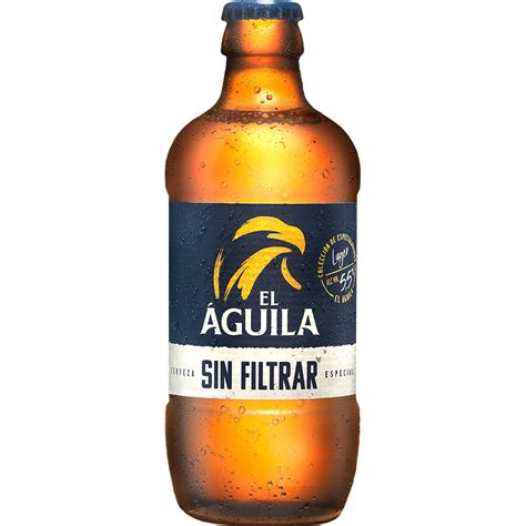 Botella de cerveza El Águila Sin Filtrar