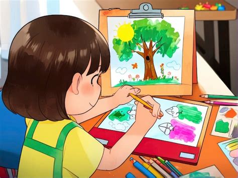 Niños dibujando en un cuaderno de naturaleza