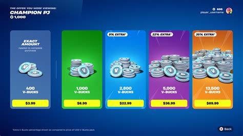 Fortnite V-Bucks currency