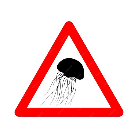 Señal de advertencia de medusas