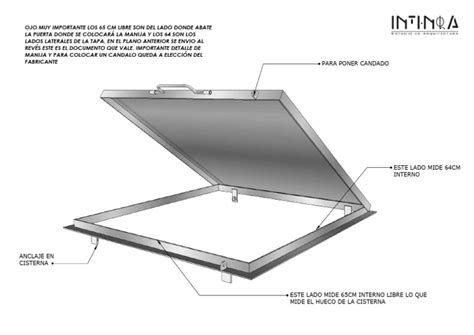 Detalle de una tapa de cisterna hermética