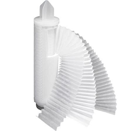 Diagrama de un filtro de membrana plisado