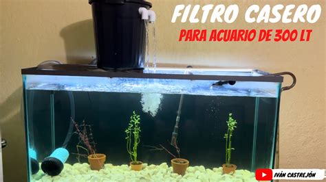 Acuario con filtro casero