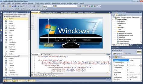 Interfaz de Visual Studio 2010 con el depurador activo