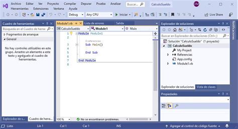 Diálogo de Propiedades del Proyecto en Visual Studio 2010