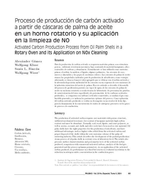 Proceso de producción de carbón activado a partir de cáscaras de coco