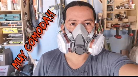 Persona usando mascarilla 3M en un taller