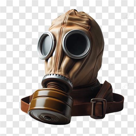 Ilustración de una máscara de gas antigua con un diseño voluminoso