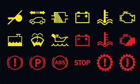 Icono de advertencia de motor en un panel de coche