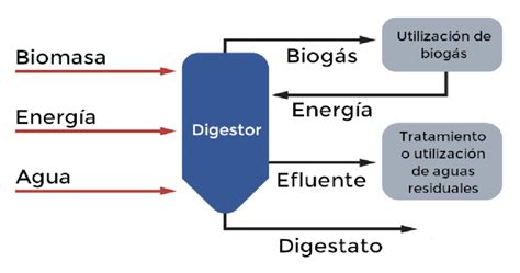 Diagrama de un sistema de digestión anaerobia en doble fase