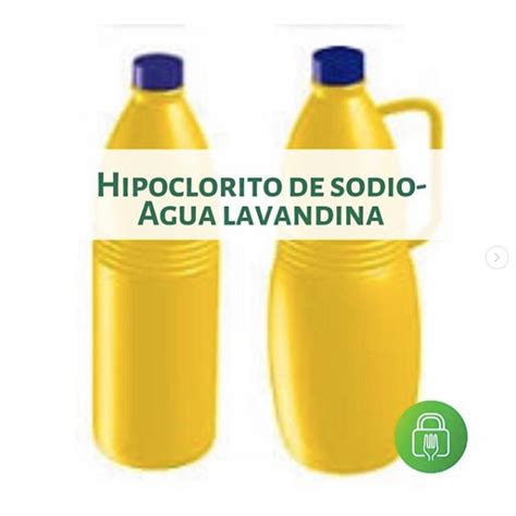 Envase comercial de lavandina (hipoclorito de sodio)