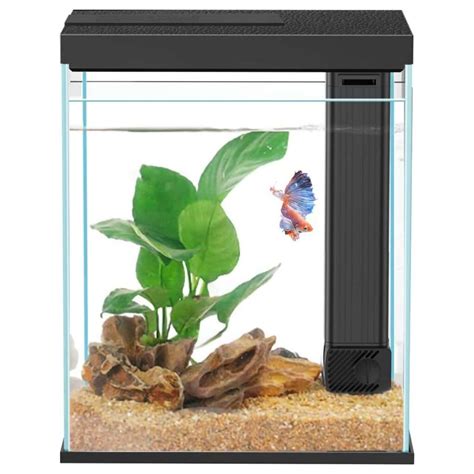 Kit de acuario Betta con filtro, calefactor y plantas