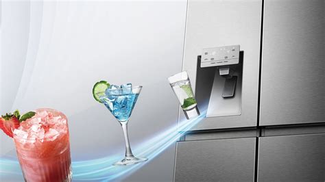 Frigorífico americano con dispensador de agua y hielo