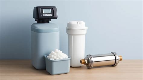 Componentes de un descalcificador de sal doméstico