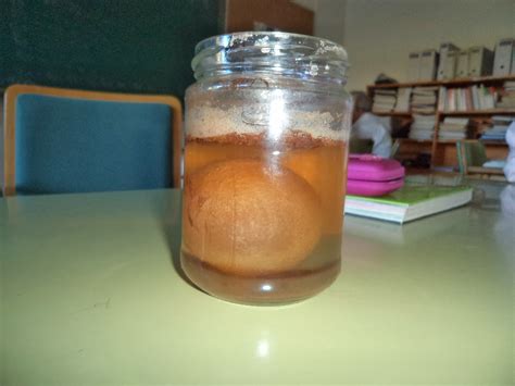 Recipiente con aireador sumergido en vinagre