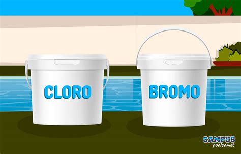 Comparativa visual entre el cloro y el bromo en el tratamiento de piscinas
