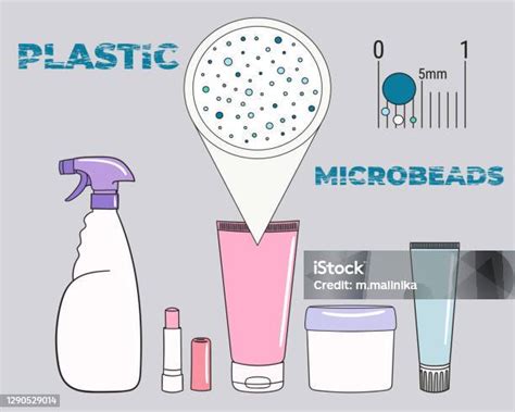 Ilustración de microplásticos en el agua