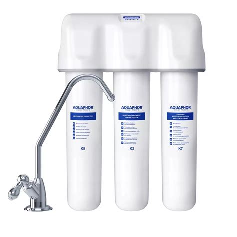 Diagrama esquemático de los tres módulos del filtro Aquaphor Crystal N