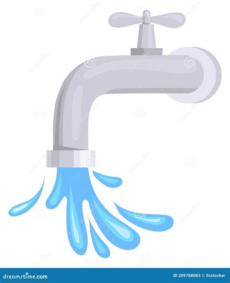 Ilustración de un grifo dispensando agua limpia