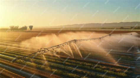 Campo de cultivo con sistema de riego
