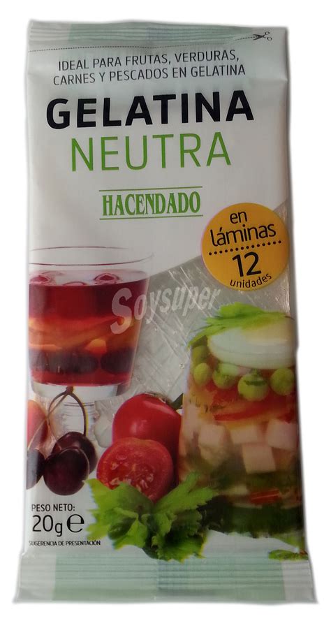 Paquete de gelatina neutra