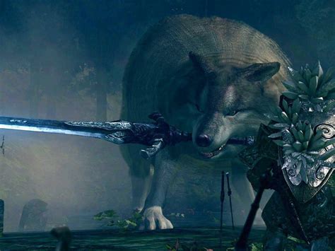 Ilustración de Sif, el Gran Lobo de Artorias