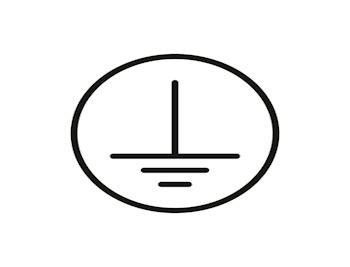 Símbolo de toma de tierra y enchufe GFCI