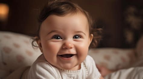 Bebé con aspecto de IA sonriendo