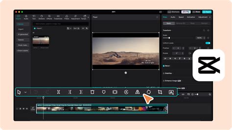 Interfaz de CapCut Web mostrando opciones de creación de video con IA