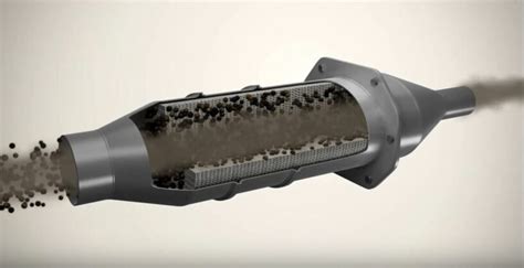 Filtro de partículas diésel en un tubo de escape