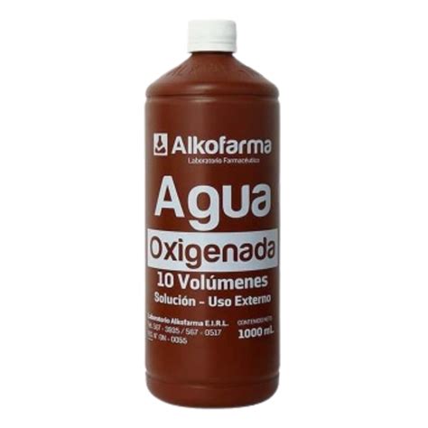 Frasco de agua oxigenada de 30 volúmenes