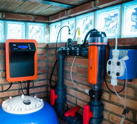 Display digital retroiluminado de un clorador salino