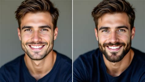 Mujer transformada en hombre con filtro de barba