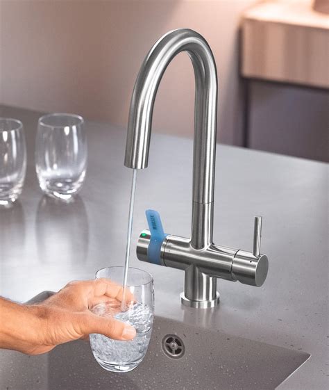 Ilustración de los 3 modos de agua del grifo Brita ON TAP