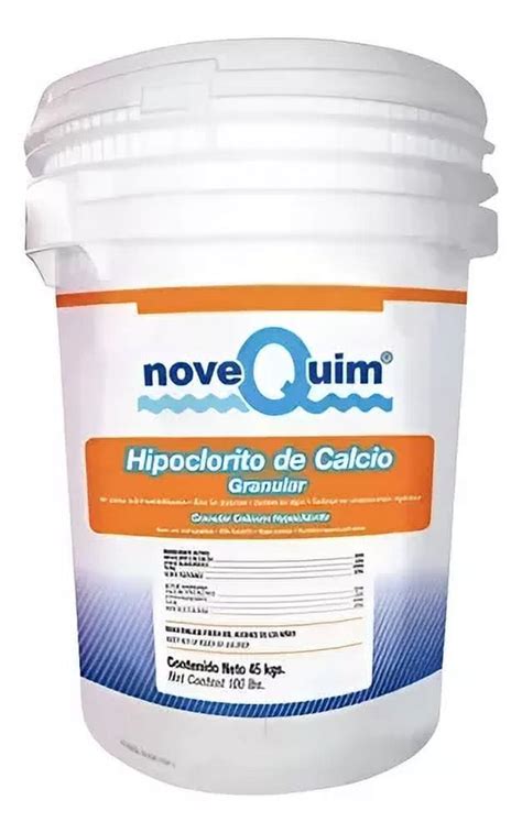 Envase de hipoclorito de calcio